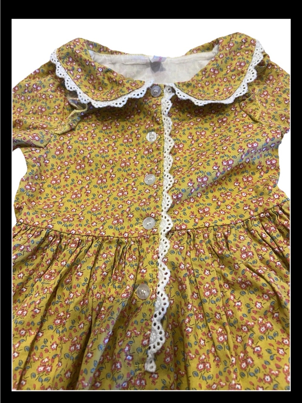 Relibeauty Dress 110 Girls Size 5 Pioneer Cottagecore Costume Dress With Bonnet - Picture 3 of 9